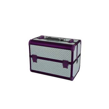 Fjólublátt álhvítt ABS förðunarhulstur